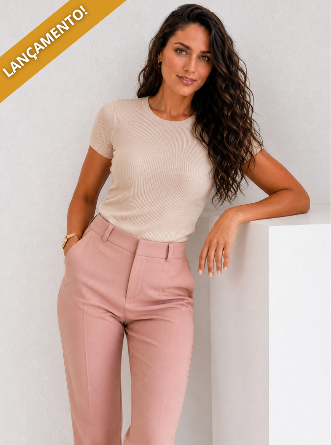 Blusa Canelada Básica Premium